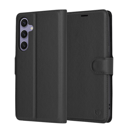 Funda para Samsung Galaxy S24+ S926, Techsuit, Leather Folio, Negra