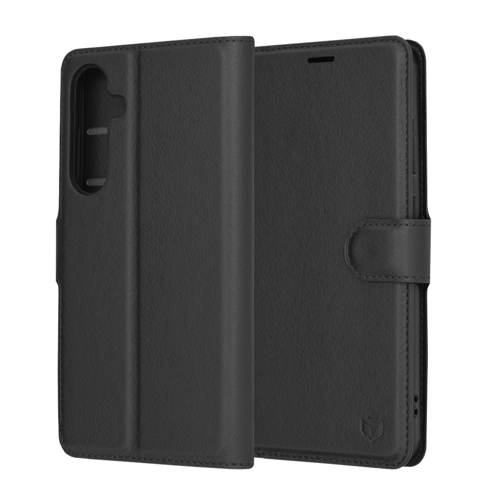 Case for Samsung Galaxy S24+ S926, Techsuit, Leather Folio, Black