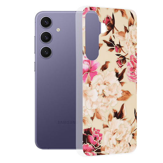 Funda para Samsung Galaxy S24+ S926, Techsuit, Marble, Beige