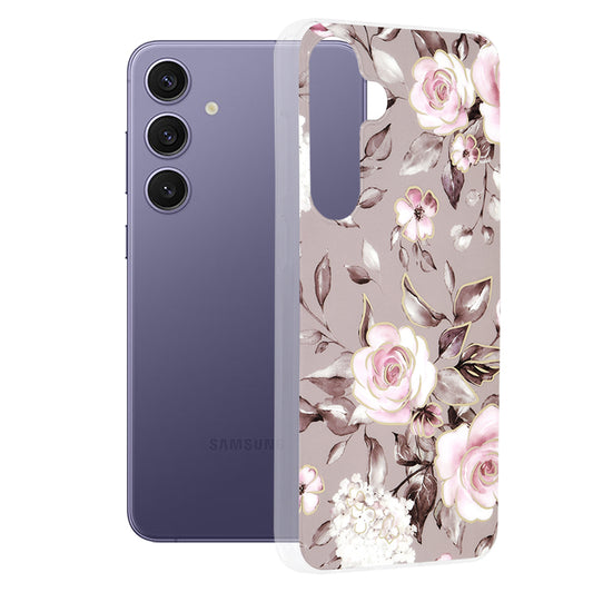 Funda para Samsung Galaxy S24+ S926, Techsuit, Marble, Gris