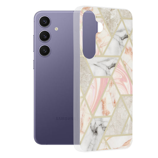 Funda para Samsung Galaxy S24+ S926, Techsuit, Marble, Rosa