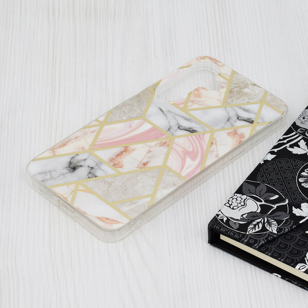 Funda para Samsung Galaxy S24+ S926, Techsuit, Marble, Rosa