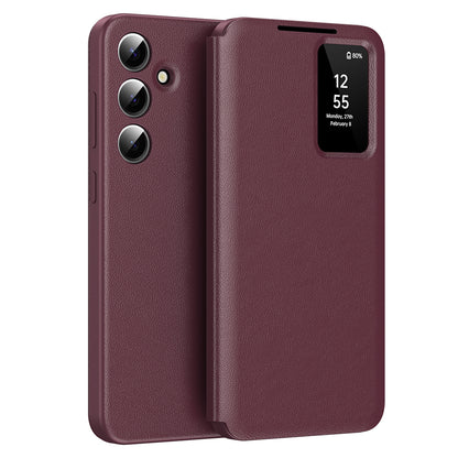 Funda para Samsung Galaxy S24+ S926, Techsuit, SmartView, Roja