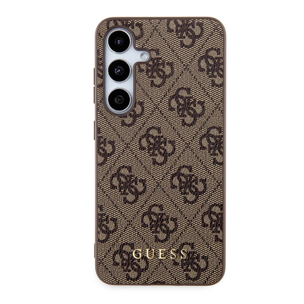 Funda para Samsung Galaxy S24 S921, Guess, 4G Metal Gold Logo, Marrón