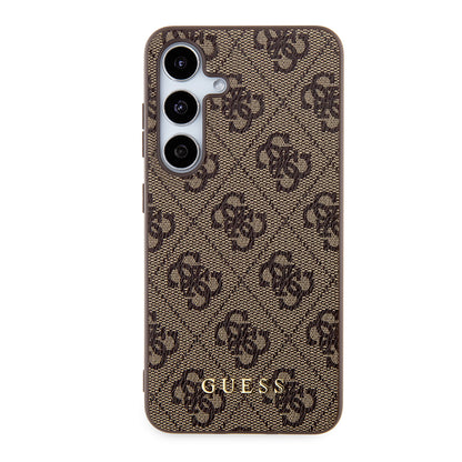Funda para Samsung Galaxy S24 S921, Guess, 4G Metal Gold Logo, Marrón