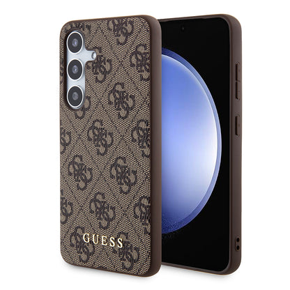 Funda para Samsung Galaxy S24 S921, Guess, 4G Metal Gold Logo, Marrón