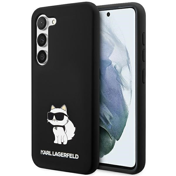 Funda para Samsung Galaxy S24 S921, Karl Lagerfeld, Silicone Choupette NFT, Negra