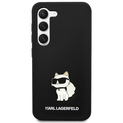 Funda para Samsung Galaxy S24 S921, Karl Lagerfeld, Silicone Choupette NFT, Negra