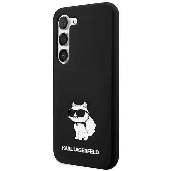 Funda para Samsung Galaxy S24 S921, Karl Lagerfeld, Silicone Choupette NFT, Negra