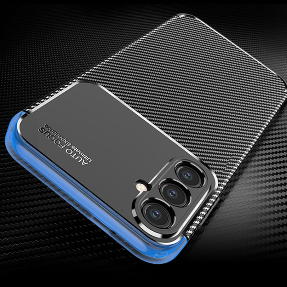Funda para Samsung Galaxy S24 S921, Techsuit, Fibra de Carbon, Negra