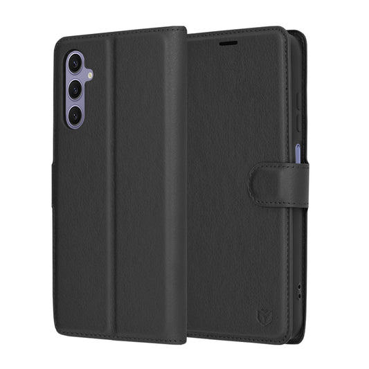 Funda para Samsung Galaxy S24 S921, Techsuit, Leather Folio, Negra