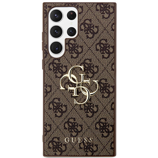 Funda para Samsung Galaxy S24 Ultra S928, Guess, 4G Big Logo, Marrón