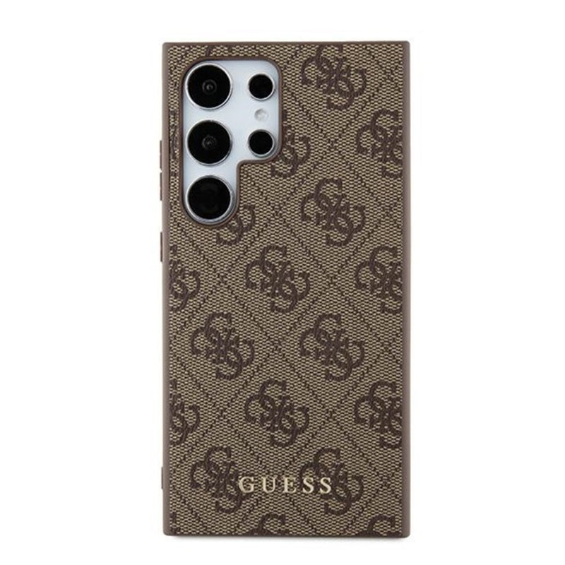 Funda para Samsung Galaxy S24 Ultra S928, Guess, 4G Metal Gold Logo, Marrón