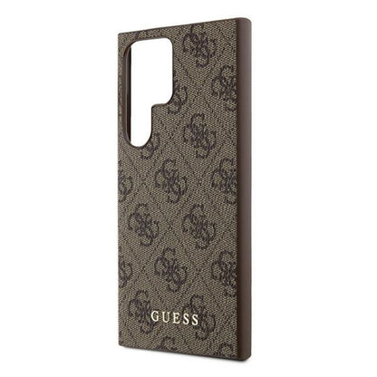 Funda para Samsung Galaxy S24 Ultra S928, Guess, 4G Metal Gold Logo, Marrón