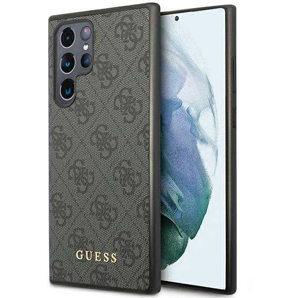 Funda para Samsung Galaxy S24 Ultra S928, Guess, 4G Metal Gold Logo, Negra