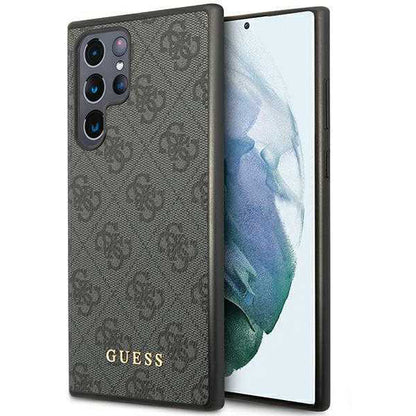 Funda para Samsung Galaxy S24 Ultra S928, Guess, 4G Metal Gold Logo, Negra