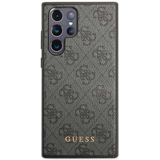 Funda para Samsung Galaxy S24 Ultra S928, Guess, 4G Metal Gold Logo, Negra