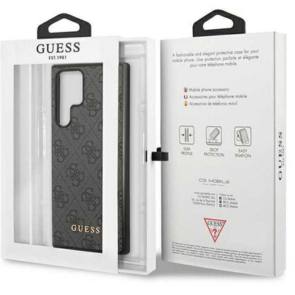 Funda para Samsung Galaxy S24 Ultra S928, Guess, 4G Metal Gold Logo, Negra