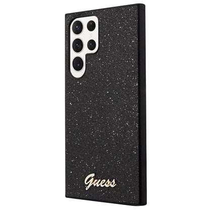 Funda para Samsung Galaxy S24 Ultra S928, Guess, Glitter Script, Negra