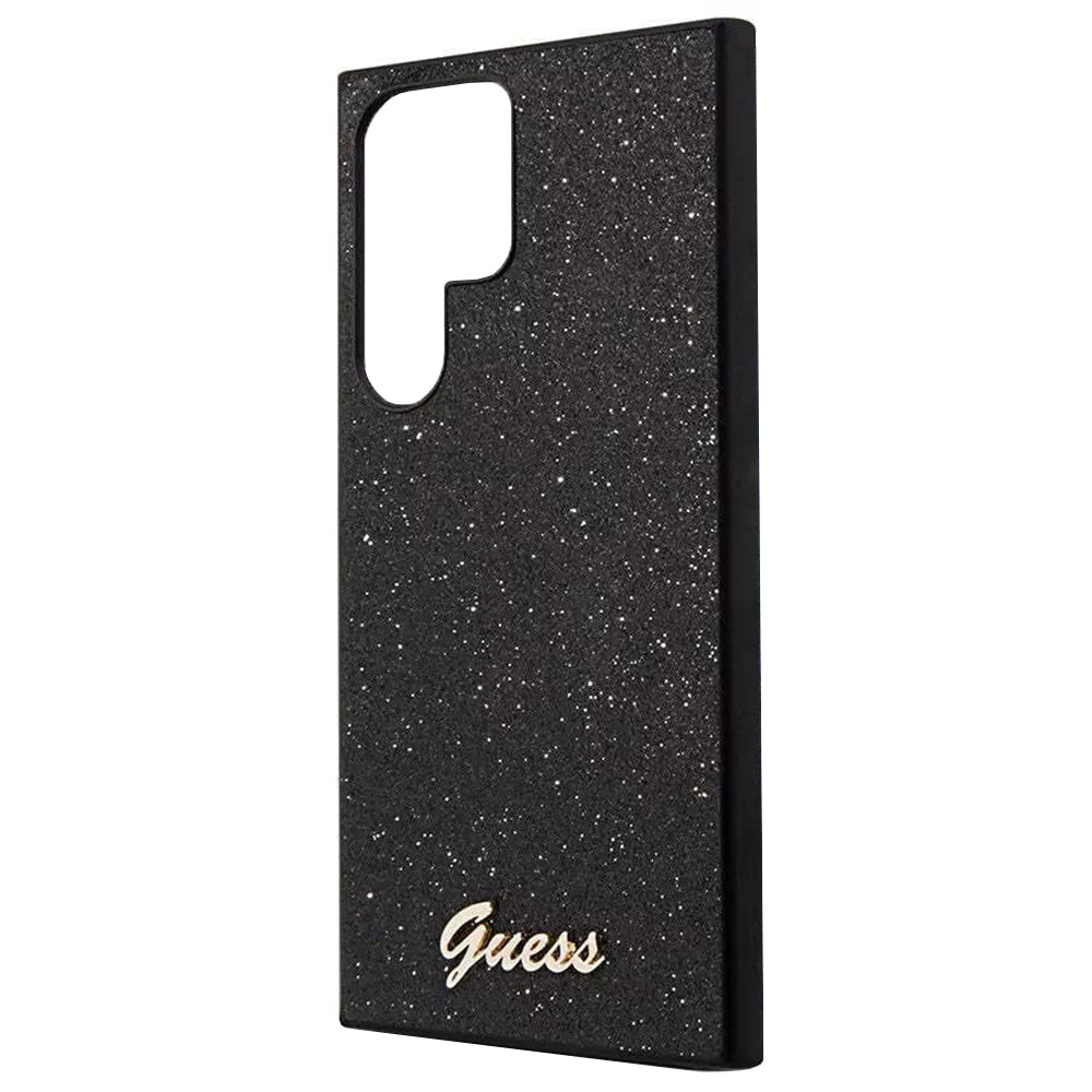 Funda para Samsung Galaxy S24 Ultra S928, Guess, Glitter Script, Negra