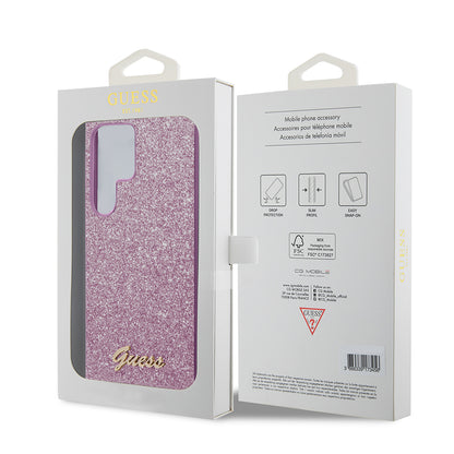 Funda para Samsung Galaxy S24 Ultra S928, Guess, Glitter Script, Negra