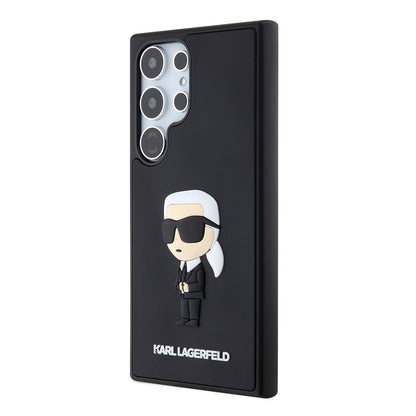 Funda para Samsung Galaxy S24 Ultra S928, Karl Lagerfeld, 3D Rubber Ikonik Karl, Negra.
