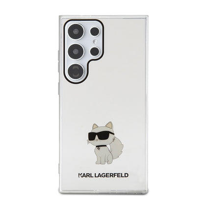 Funda para Samsung Galaxy S24 Ultra S928, Karl Lagerfeld, IML Luxury Choupette, Transparente
