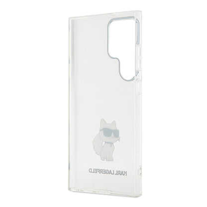 Funda para Samsung Galaxy S24 Ultra S928, Karl Lagerfeld, IML Luxury Choupette, Transparente