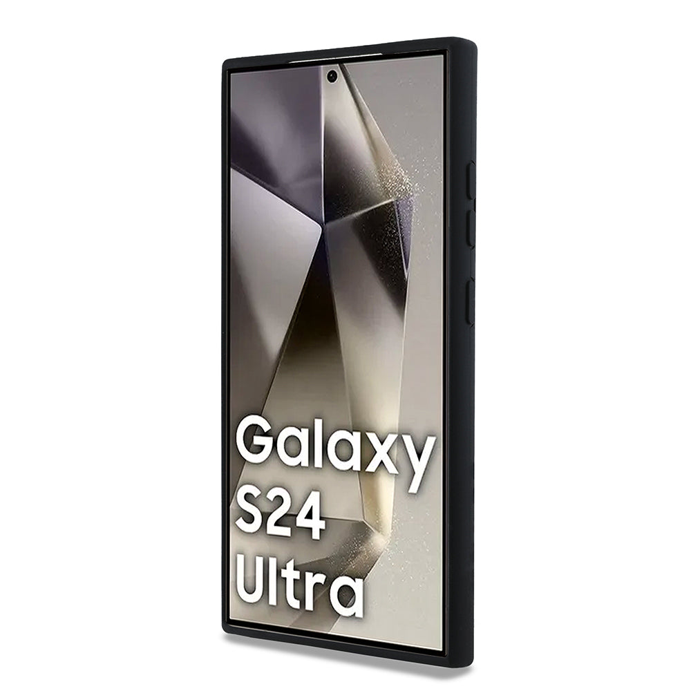 Funda para Samsung Galaxy S24 Ultra S928, Karl Lagerfeld, Silicona Choupette Metal, Negra