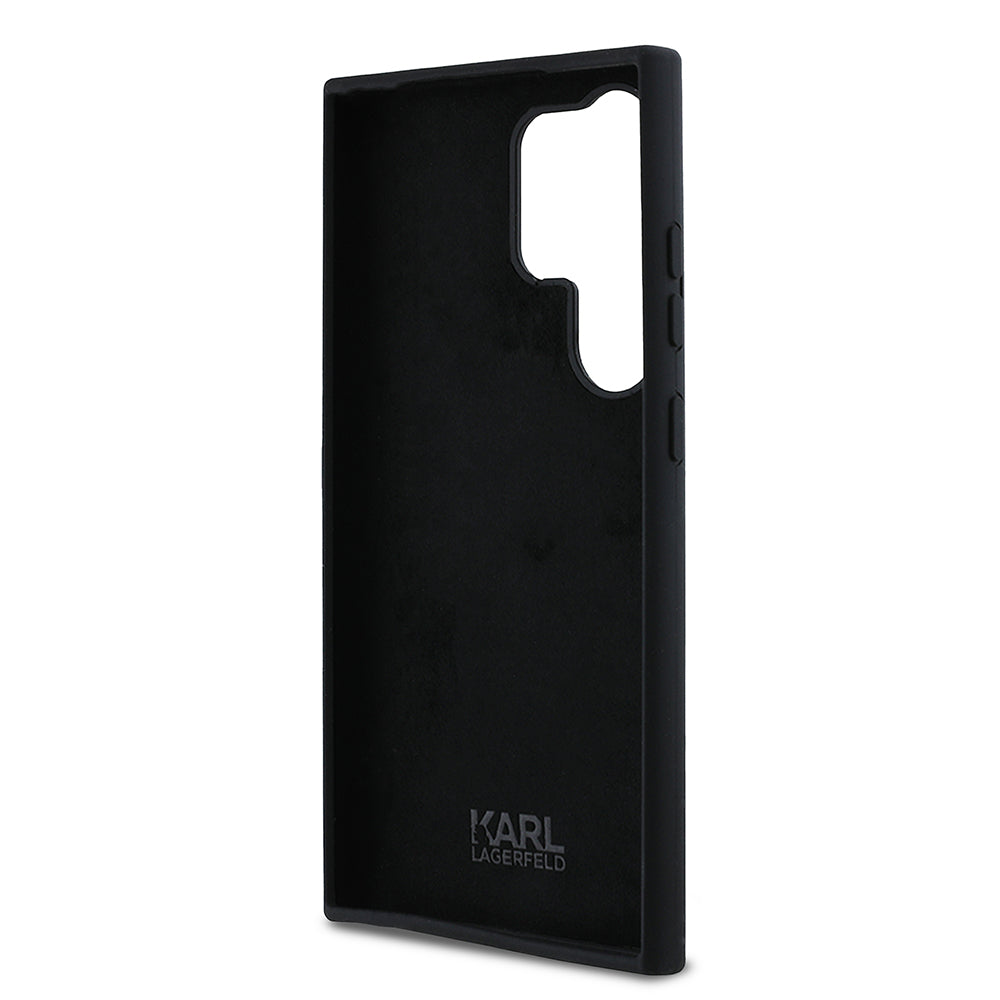Funda para Samsung Galaxy S24 Ultra S928, Karl Lagerfeld, Silicone Ikonik Karl, Negra