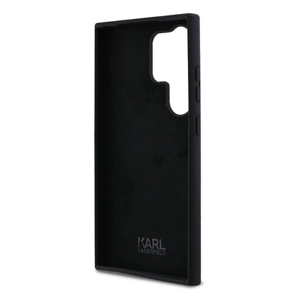 Funda para Samsung Galaxy S24 Ultra S928, Karl Lagerfeld, Silicone Ikonik Karl, Negra