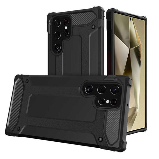 Funda para Samsung Galaxy S24 Ultra S928, Techsuit, Hybrid Armor, Negra