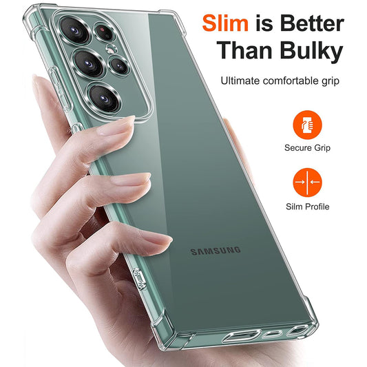 Funda para Samsung Galaxy S24 Ultra S928, Techsuit, Antigolpes Transparente, Transparente