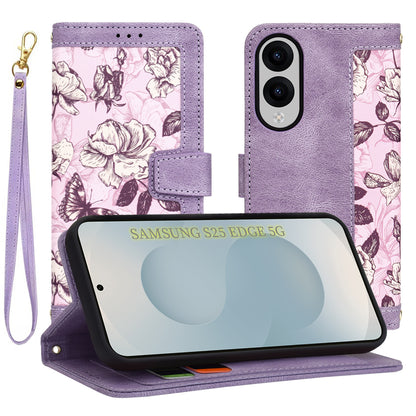 Funda para Samsung Galaxy S25 Edge S937, Techsuit, FlipCraft, Morado