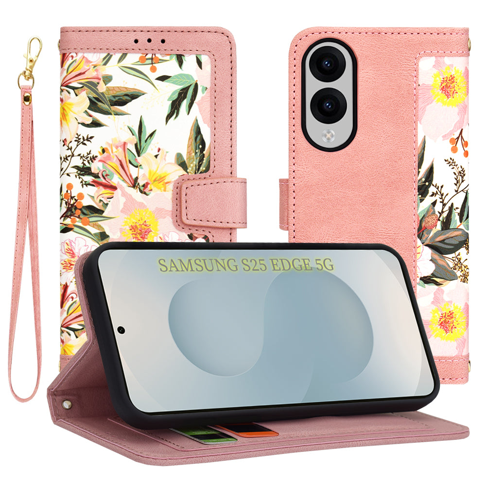 Funda para Samsung Galaxy S25 Edge S937, Techsuit, FlipCraft, Rosa