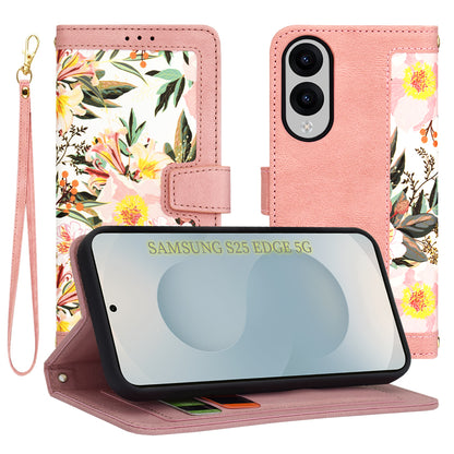Funda para Samsung Galaxy S25 Edge S937, Techsuit, FlipCraft, Rosa