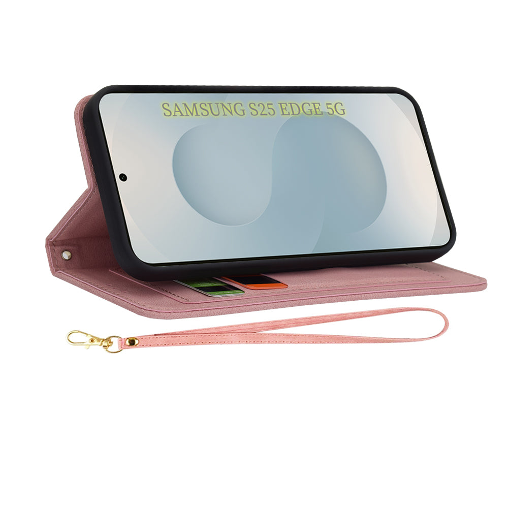 Funda para Samsung Galaxy S25 Edge S937, Techsuit, FlipCraft, Rosa