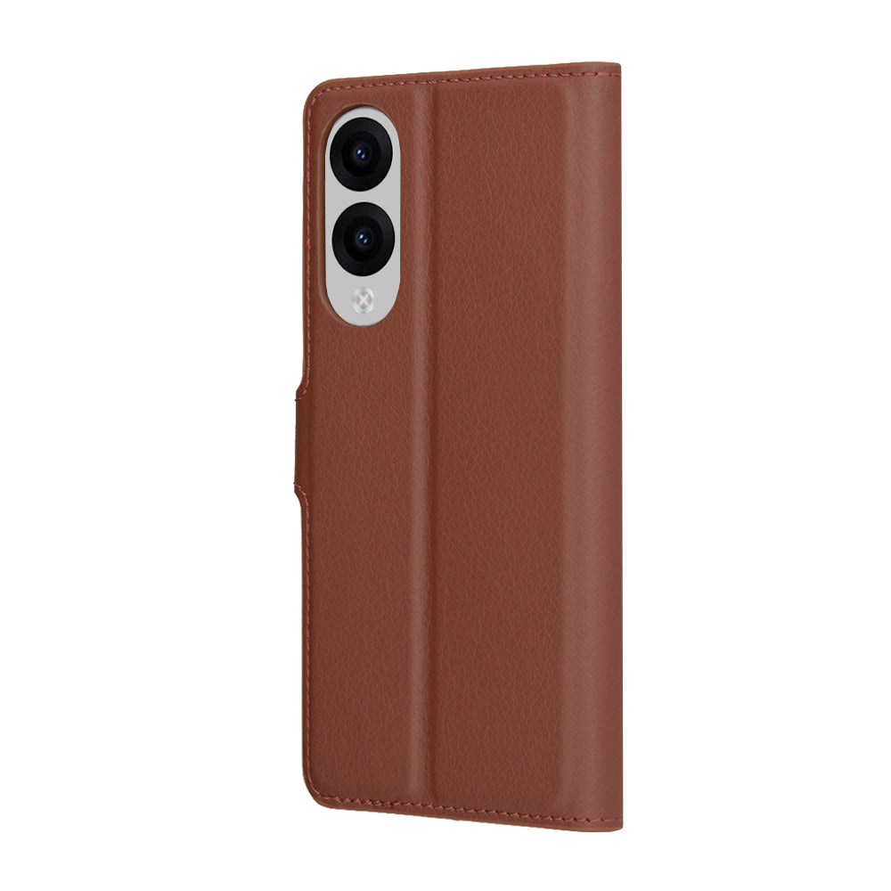 Case for Samsung Galaxy S25 Edge S937, Techsuit, Leather Folio, Brown