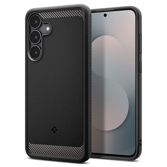 Funda para Samsung Galaxy S25 FE, Spigen, Rugged Armor, Negra Mate ACS10025