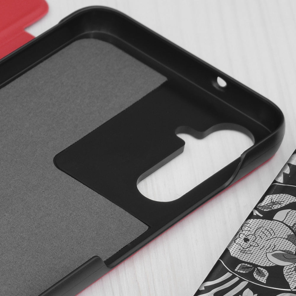 Funda para Samsung Galaxy S25 FE, Techsuit, eFold, Roja