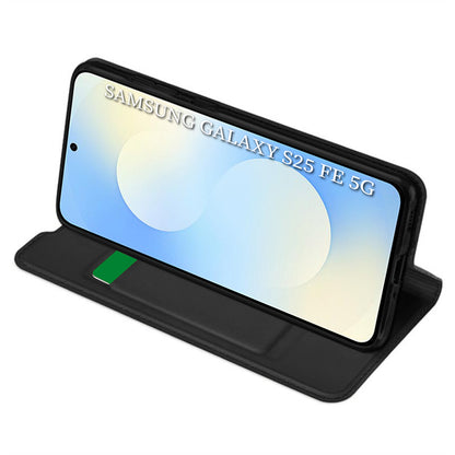 Case for Samsung Galaxy S25 FE, Techsuit, Magskin Book, Black