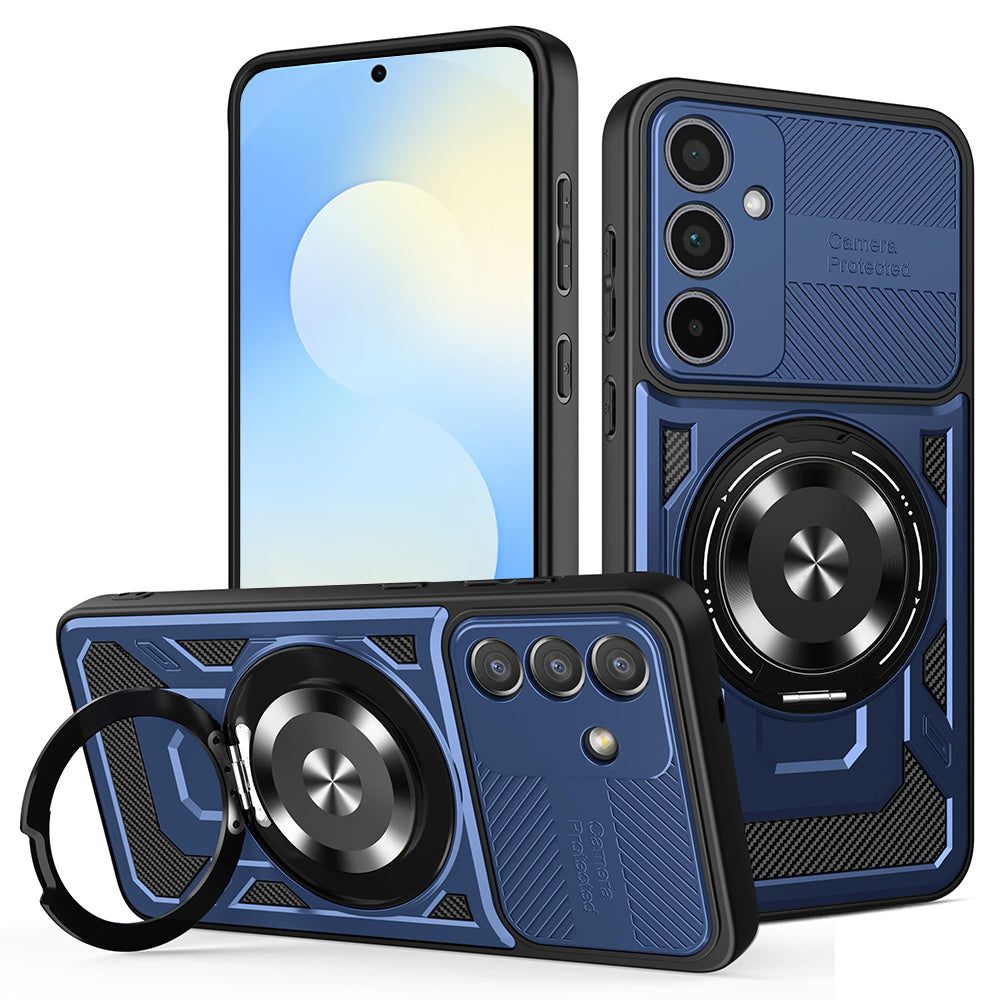 Funda para Samsung Galaxy S25 FE, Techsuit, RuggedCam, Azul