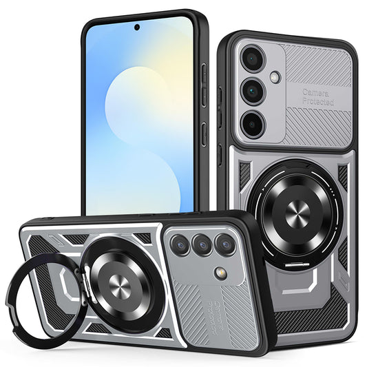 Funda para Samsung Galaxy S25 FE, Techsuit, RuggedCam, Gris