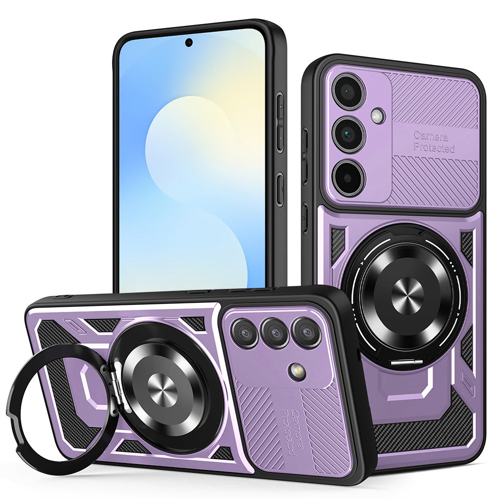 Funda para Samsung Galaxy S25 FE, Techsuit, RuggedCam, Morado