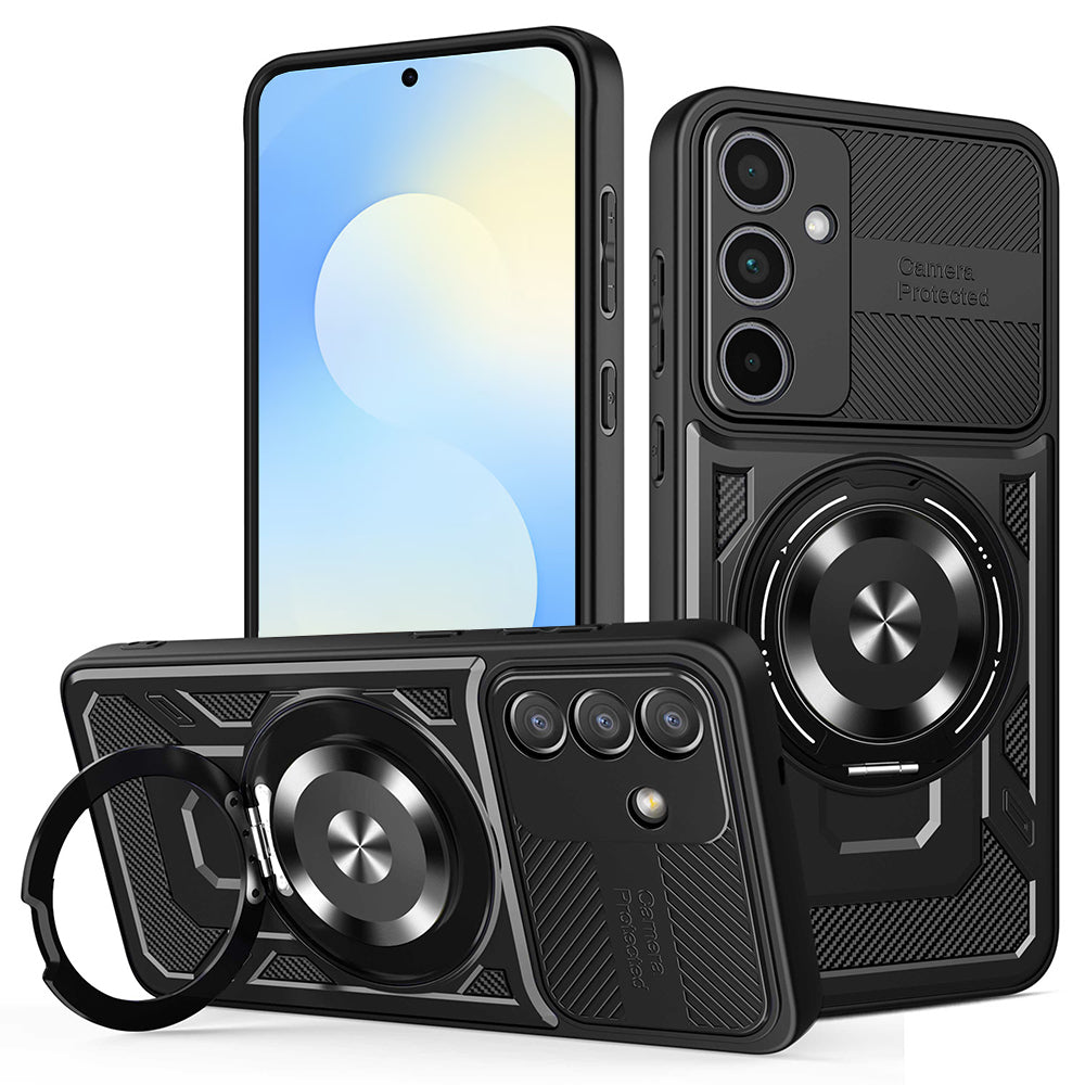 Funda para Samsung Galaxy S25 FE, Techsuit, RuggedCam, Negra