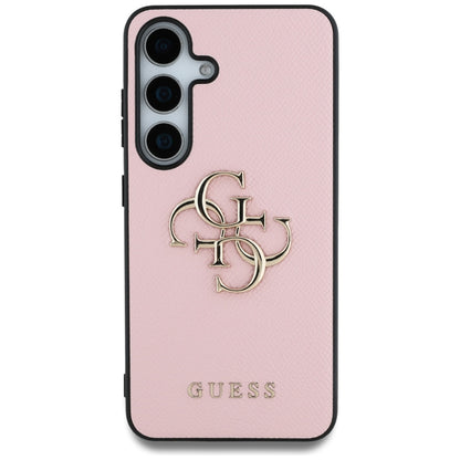 Funda para Samsung Galaxy S25+ S936, Guess, 4G Grained Big and Classic Logo, Rosa
