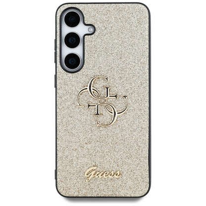 Funda para Samsung Galaxy S25+ S936, Guess, Glitter Big 4G Script, Dorada