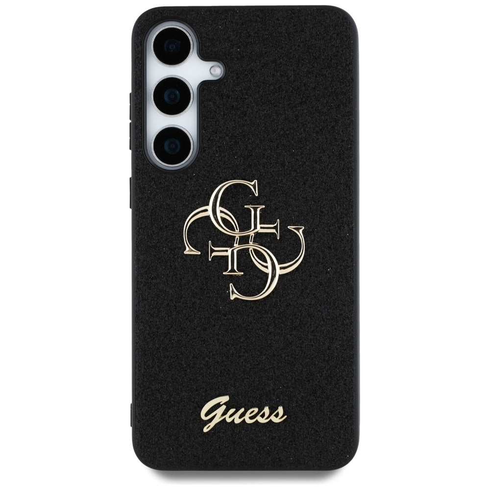 Funda para Samsung Galaxy S25+ S936, Guess, Glitter Big 4G Script, Negra