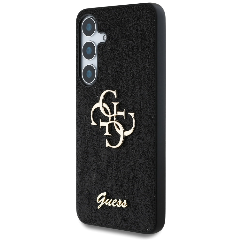 Funda para Samsung Galaxy S25+ S936, Guess, Glitter Big 4G Script, Negra