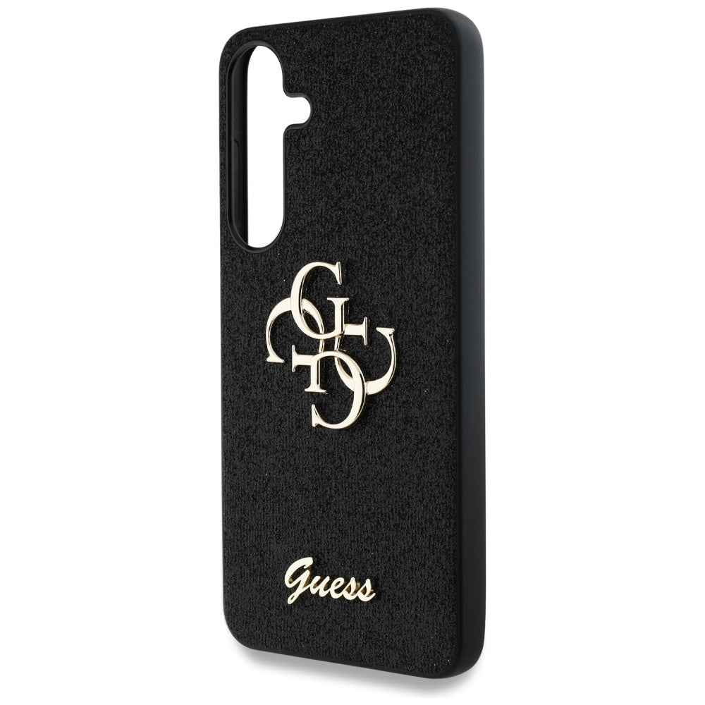 Funda para Samsung Galaxy S25+ S936, Guess, Glitter Big 4G Script, Negra